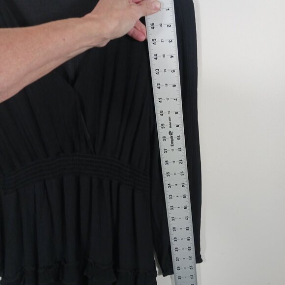 Altar'd State Black Tiered Mini Dress, "Lexley" Size Medium, Whimsey Goth, Party - Picture 12 of 16